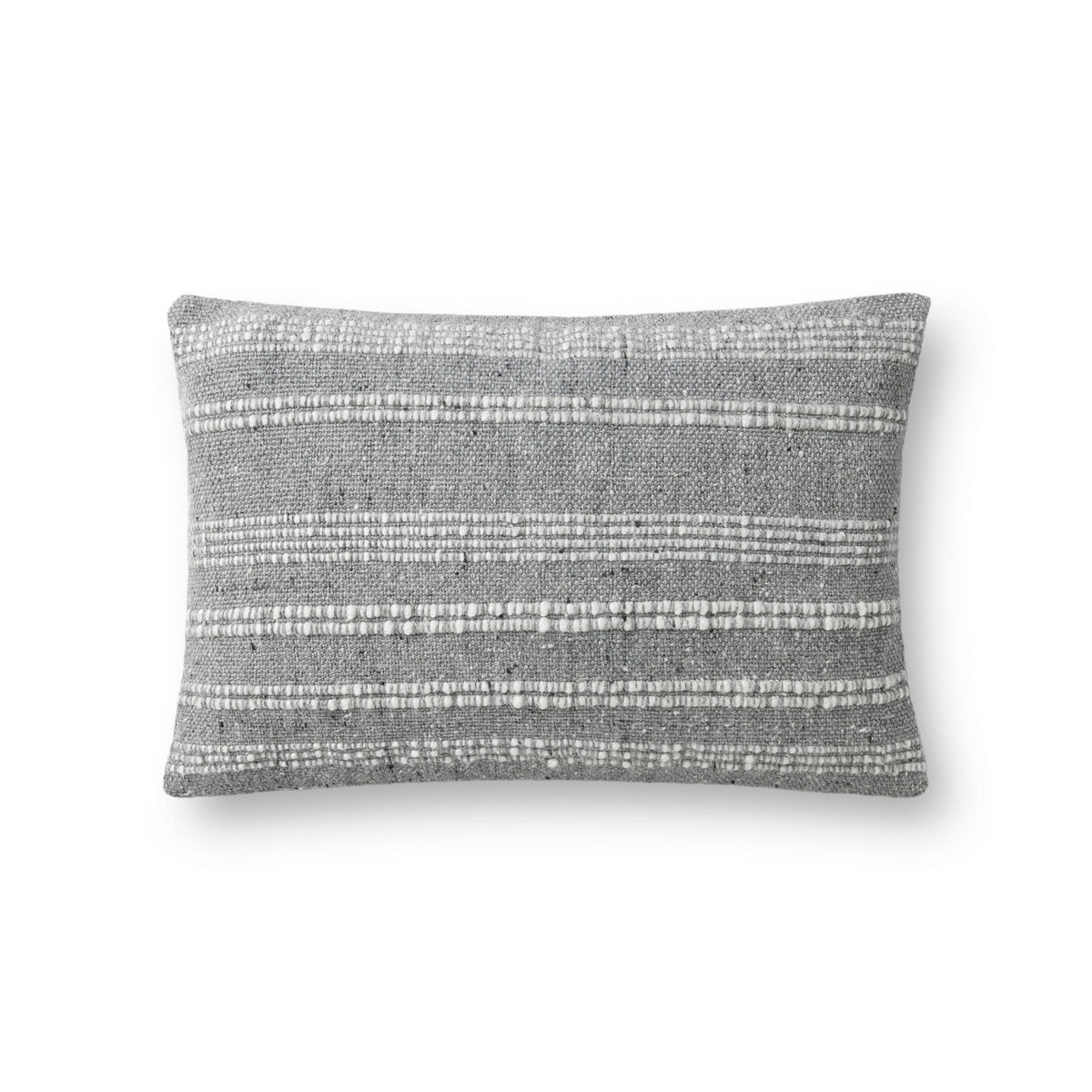 Deeply Woven Gray Pillow Cover