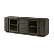 Theodore Alexander Repose Glass Door Media Console With Drawers and Side Storage