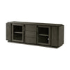 Theodore Alexander Repose Glass Door Media Console With Drawers and Side Storage