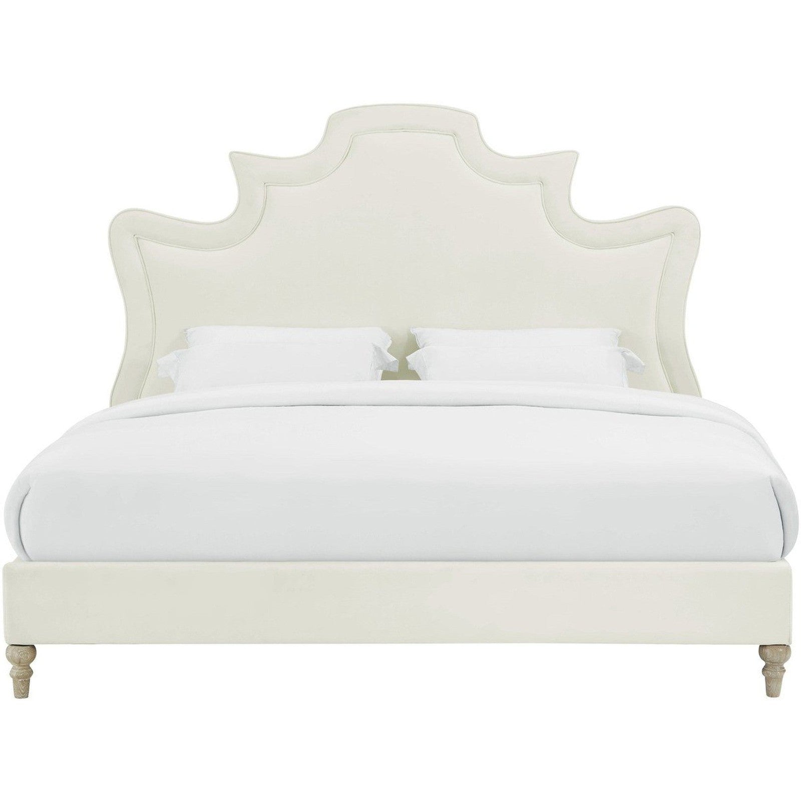 TOV Furniture Serenity Cream Velvet Bed