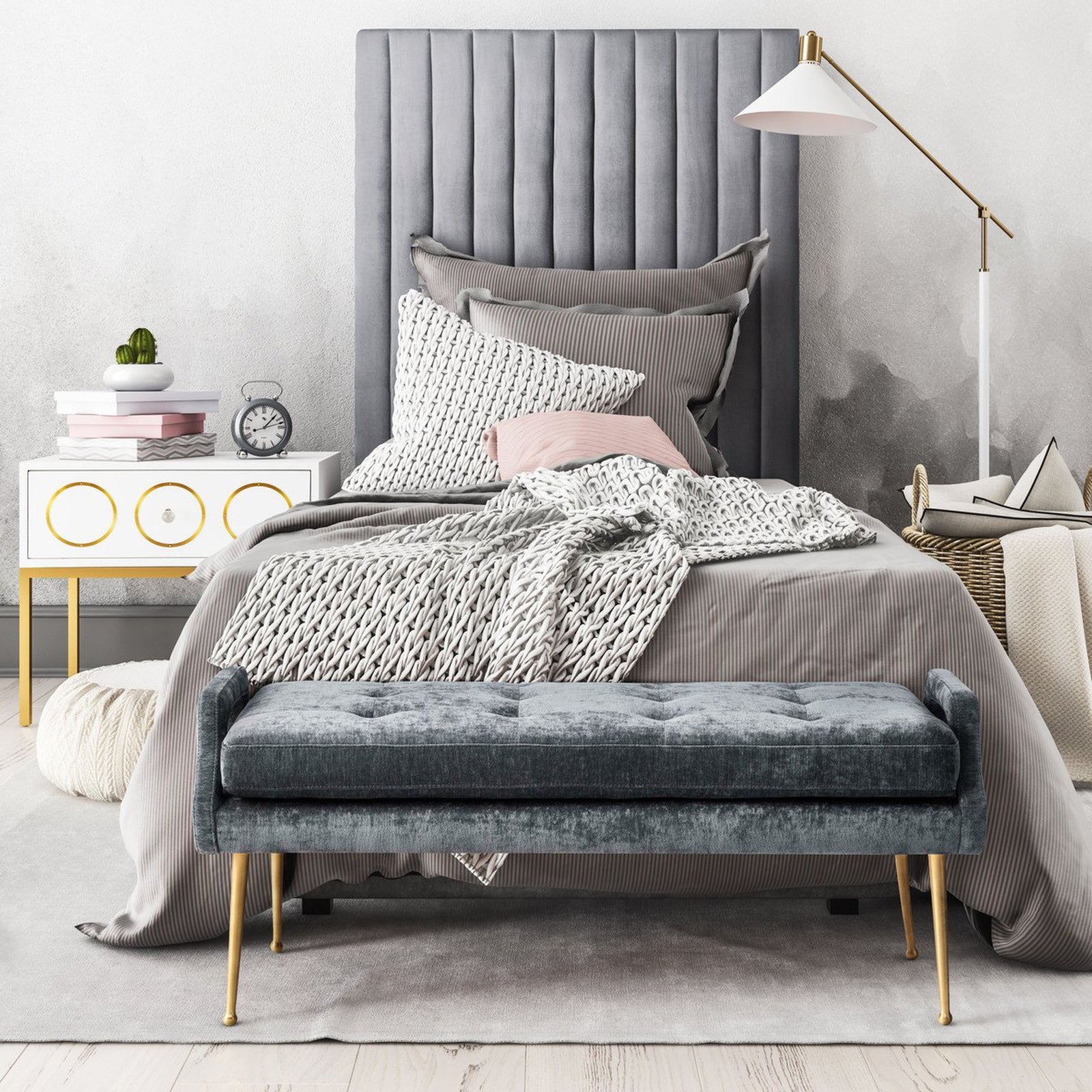 TOV Furniture Arabelle Velvet Bed