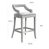 TOV Furniture Tiffany Grey Velvet Counter Stool