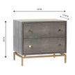 TOV Furniture Pesce Shagreen Nightstand