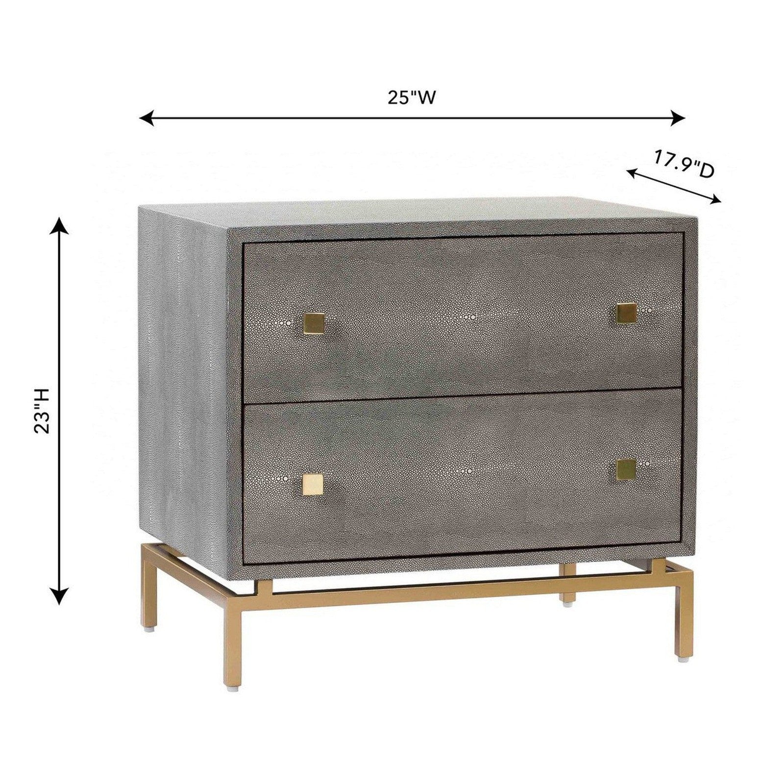 TOV Furniture Pesce Shagreen Nightstand