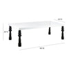 TOV Furniture Spindle White Lacquer Dining Table