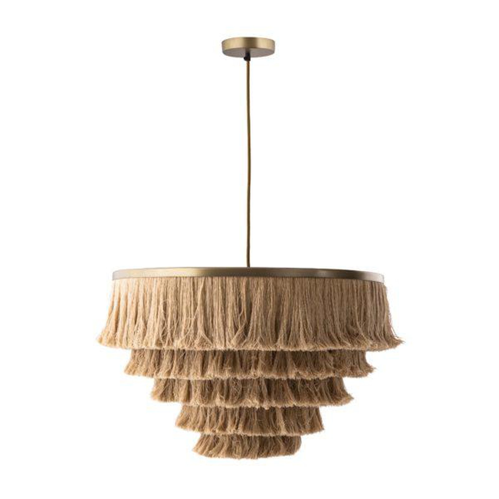 TOV Furniture Sarai Natural Fringe Pendant