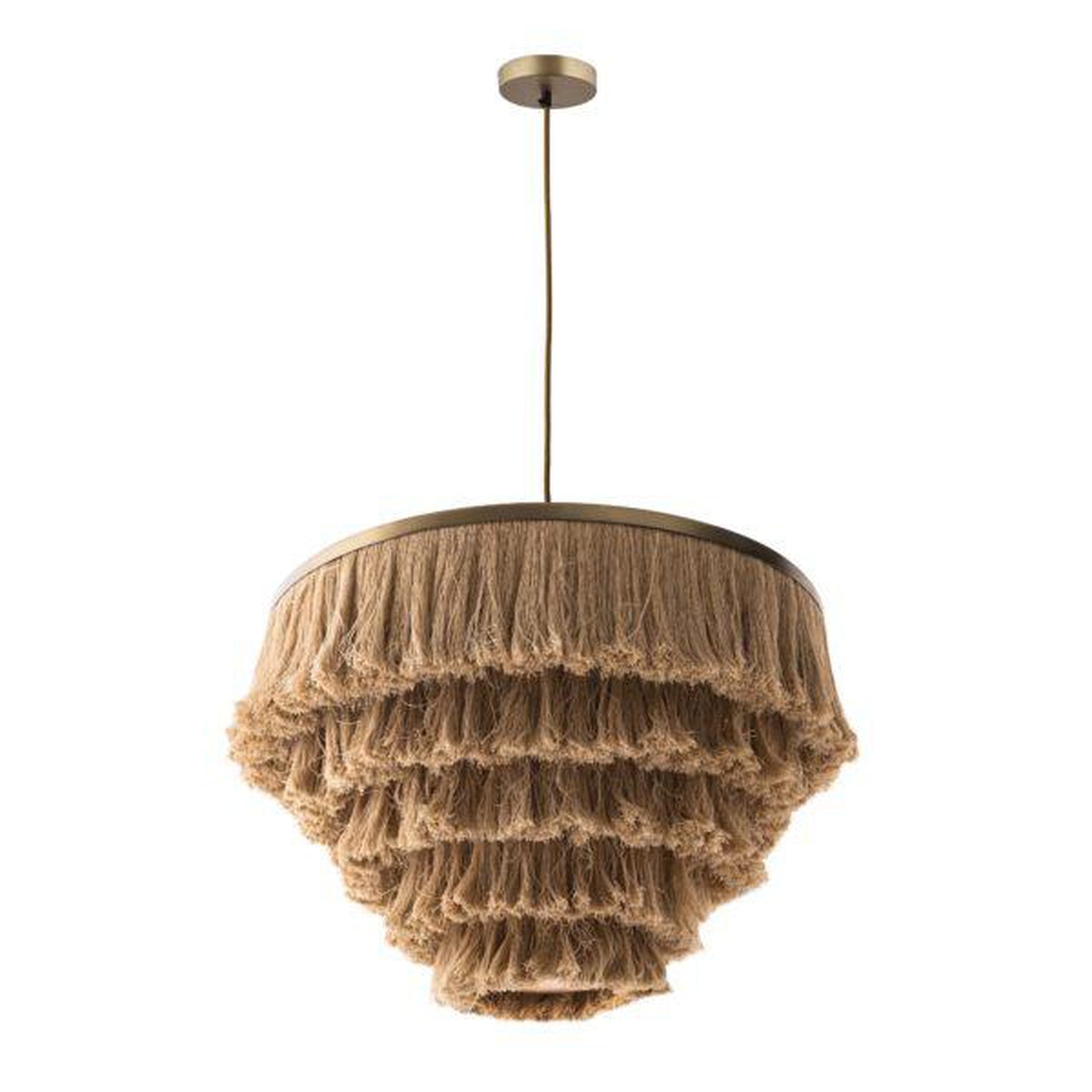 TOV Furniture Sarai Natural Fringe Pendant