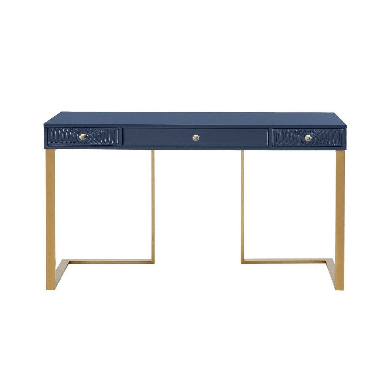 TOV Furniture Janie Blue Lacquer Desk