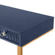 TOV Furniture Janie Blue Lacquer Desk