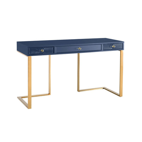 TOV Furniture Janie Blue Lacquer Desk