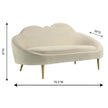 TOV Furniture Cloud Cream Velvet Settee