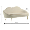 TOV Furniture Cloud Cream Velvet Settee