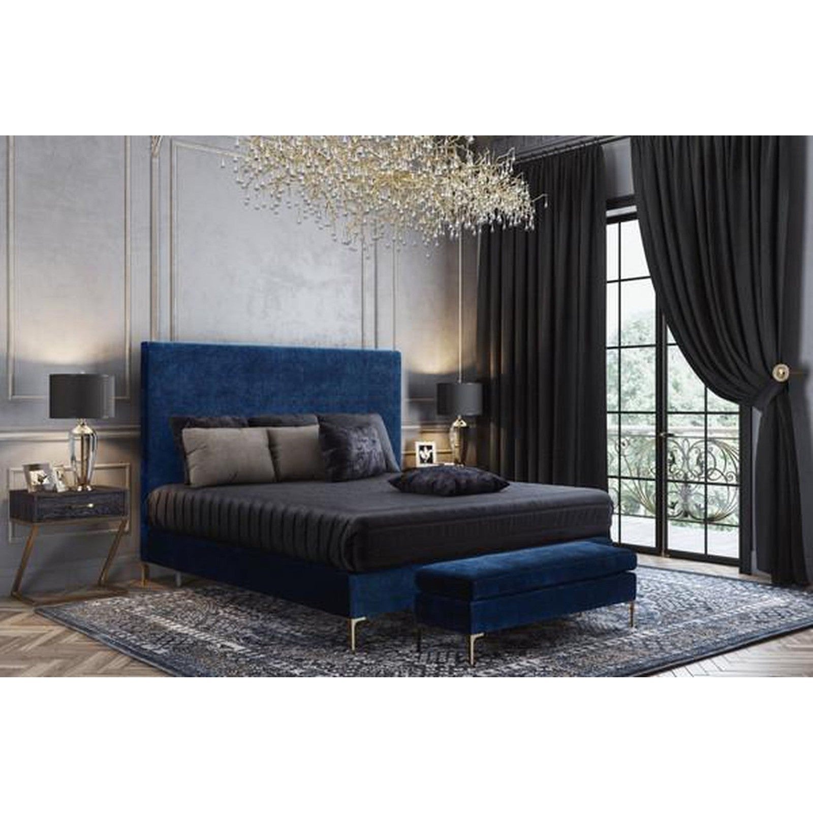 TOV Furniture Delilah Velvet Bench