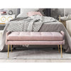 TOV Furniture Eileen Slub Velvet Bench