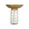 TOV Furniture Bubble Glass and Brass Side Table