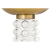 TOV Furniture Bubble Glass and Brass Side Table