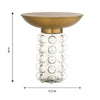 TOV Furniture Bubble Glass and Brass Side Table