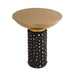 TOV Furniture Blaze Glass and Brass Side Table