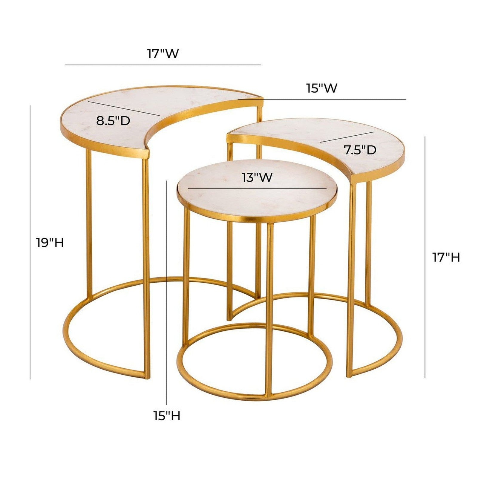 TOV Furniture Crescent Nesting Tables by Inspire Me! Home Decor