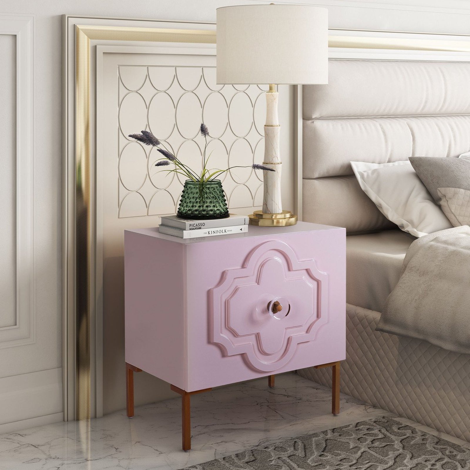 TOV Furniture Anna Lacquer Nightstand