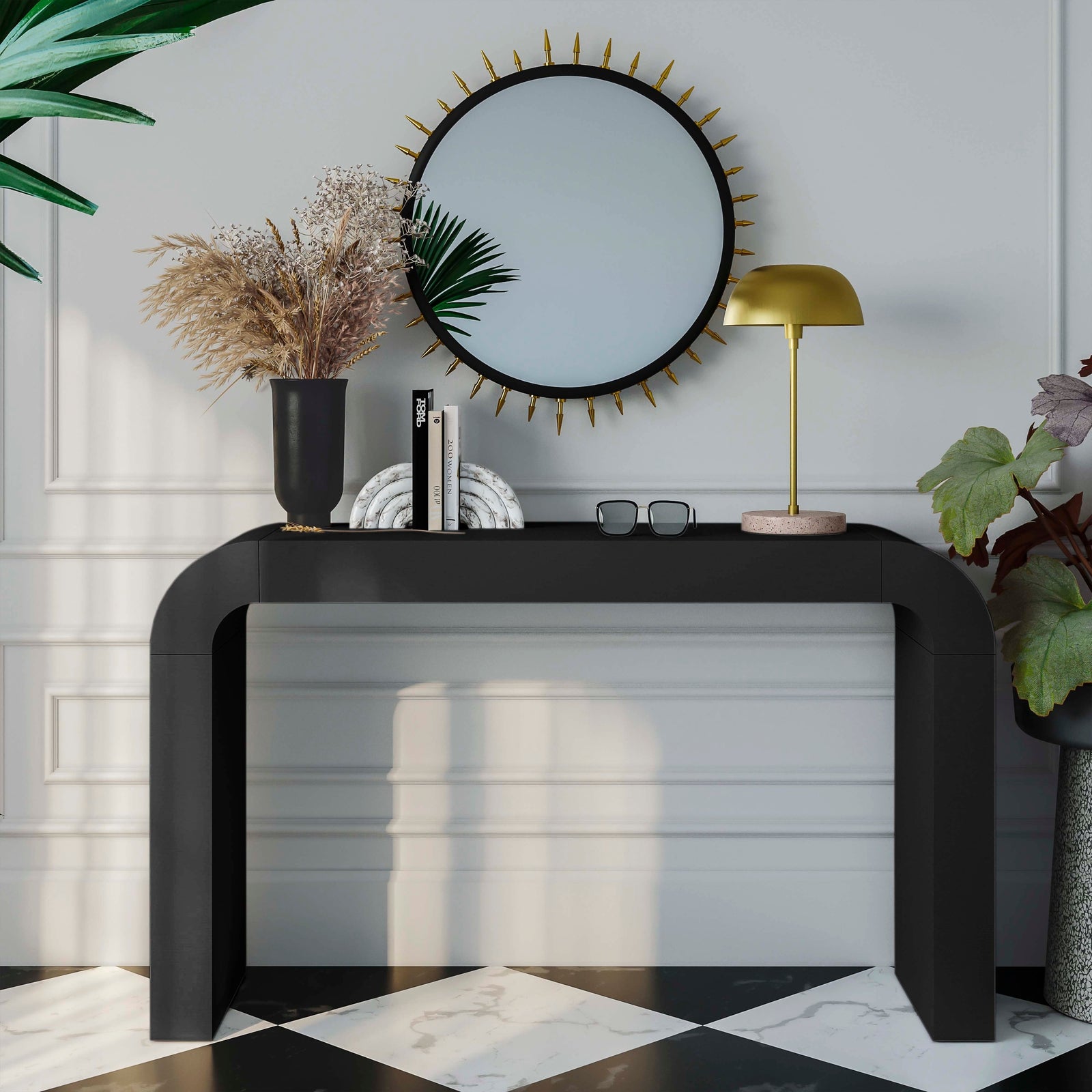 TOV Furniture Hump Black Console Table