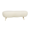 TOV Furniture Welsh Faux Sheepskin Bench