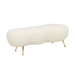 TOV Furniture Welsh Faux Sheepskin Bench