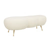 TOV Furniture Welsh Faux Sheepskin Bench