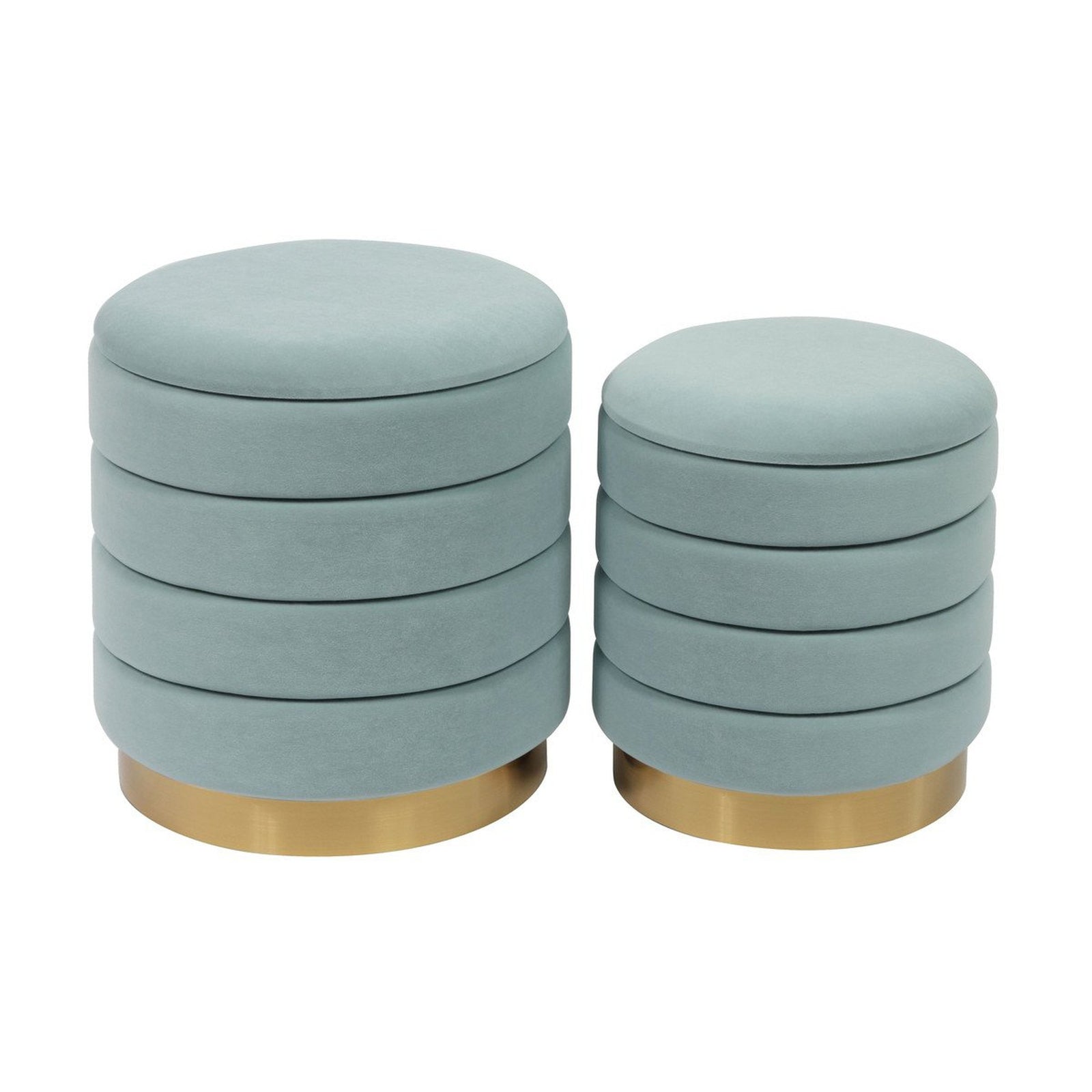 TOV Furniture Saturn Storage Ottomans - Set of 2