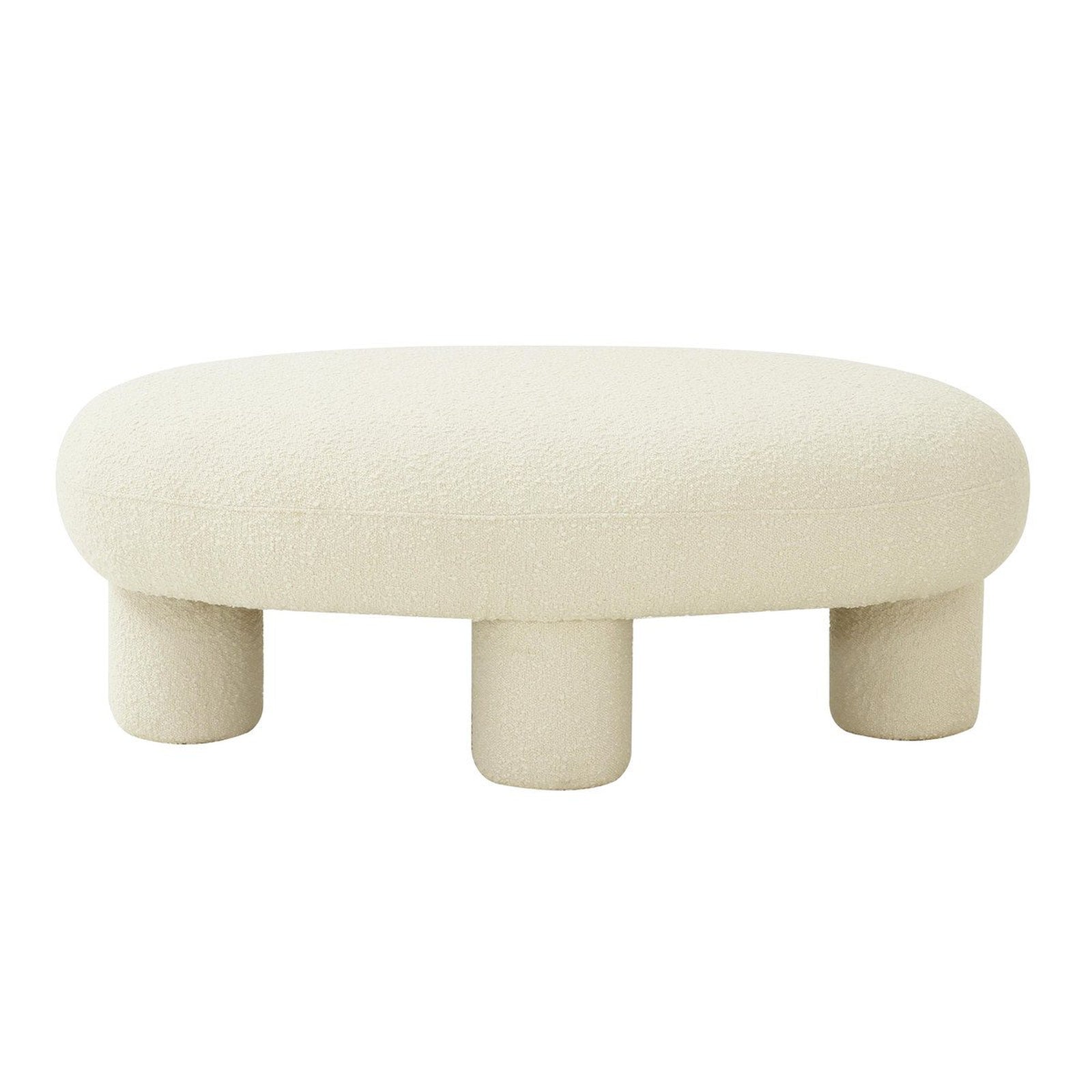 TOV Furniture Discus Boucle Ottoman