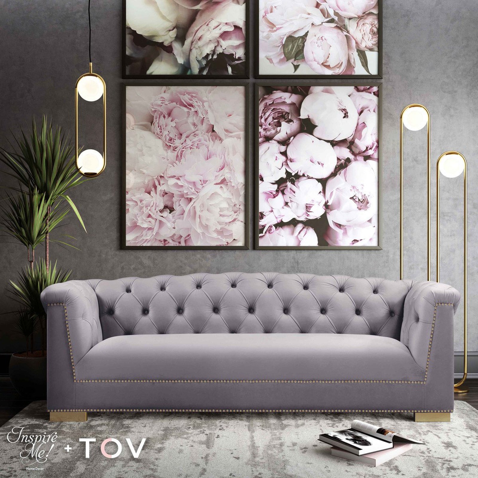 TOV Furniture Farah Velvet Sofa by Inspire Me! Home Decor