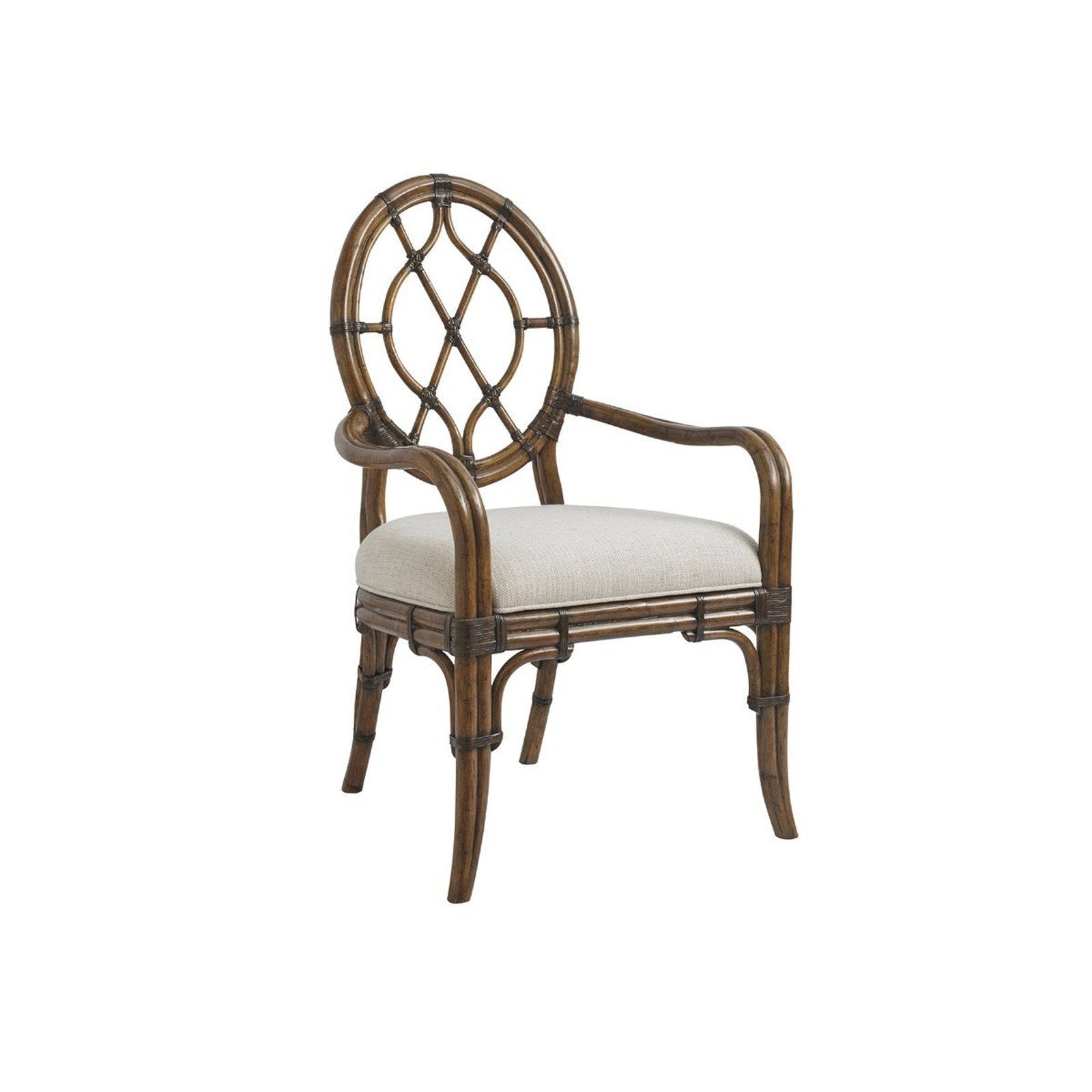 Tommy Bahama Home Bali Hai Cedar Key Oval Back Arm Chair Customizable