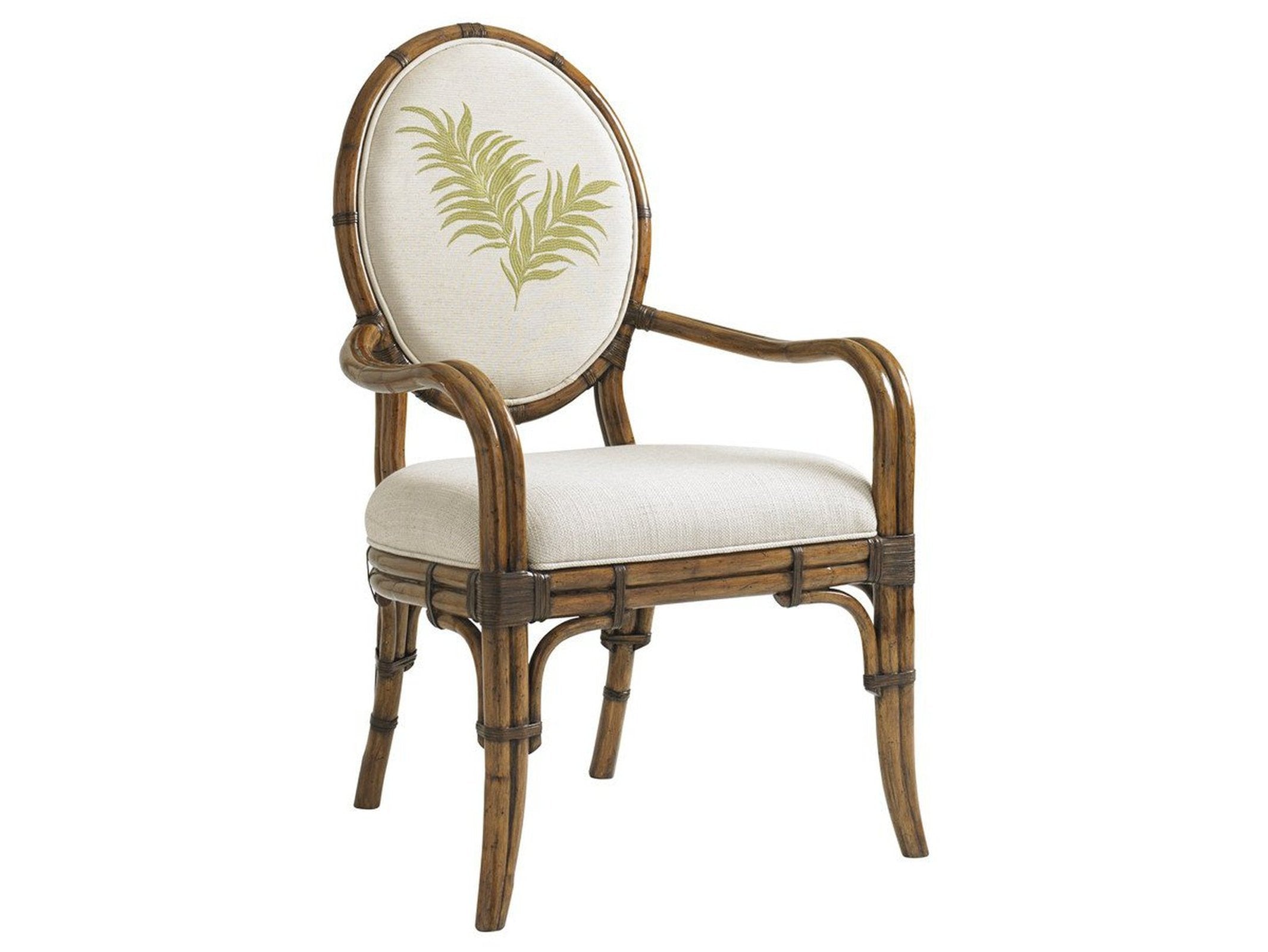 Tommy Bahama Home Bali Hai Gulfstream Oval Back Arm Chair As Shown