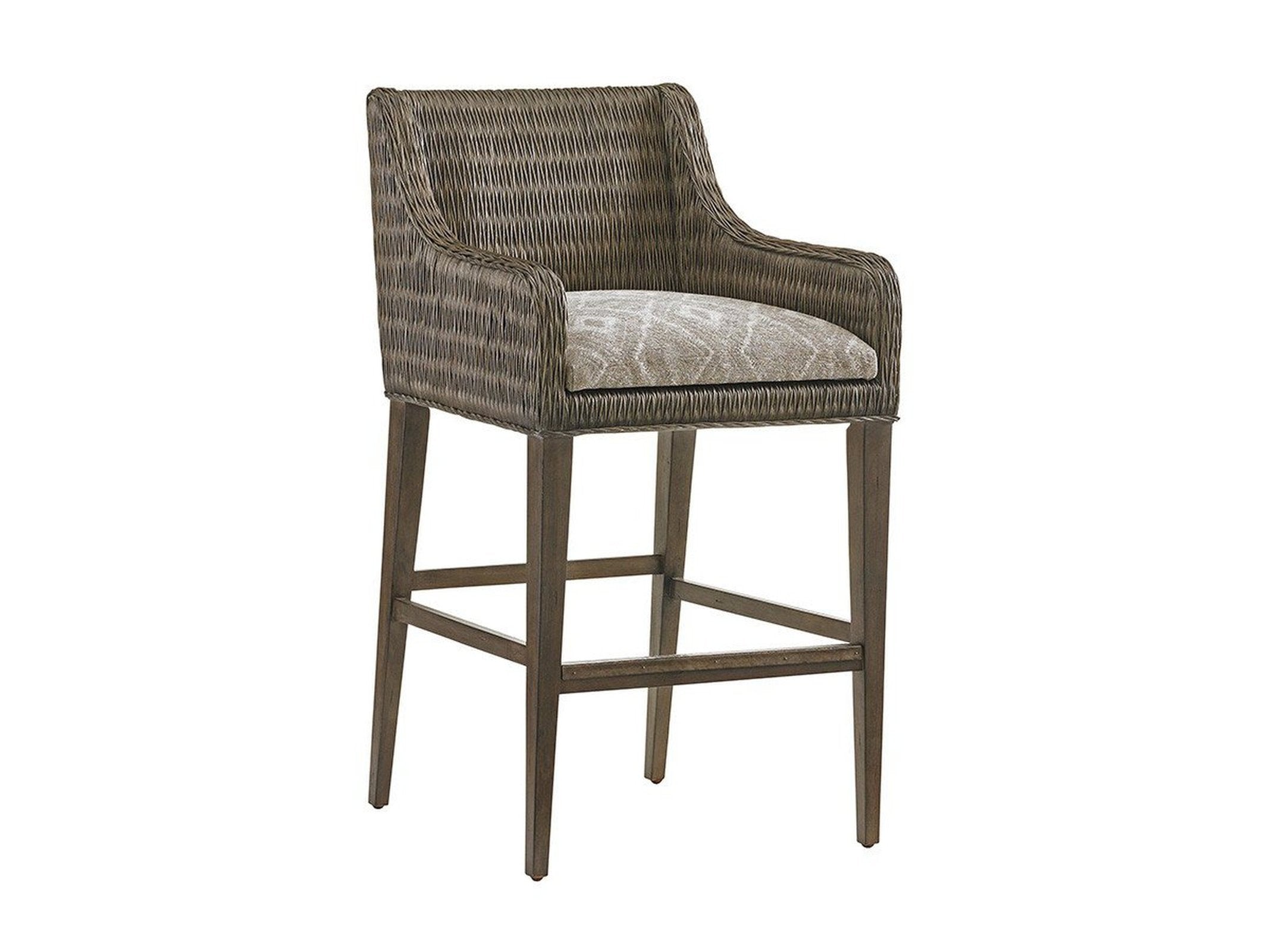 Tommy Bahama Home Cypress Point Turner Woven Bar Stool Customizable