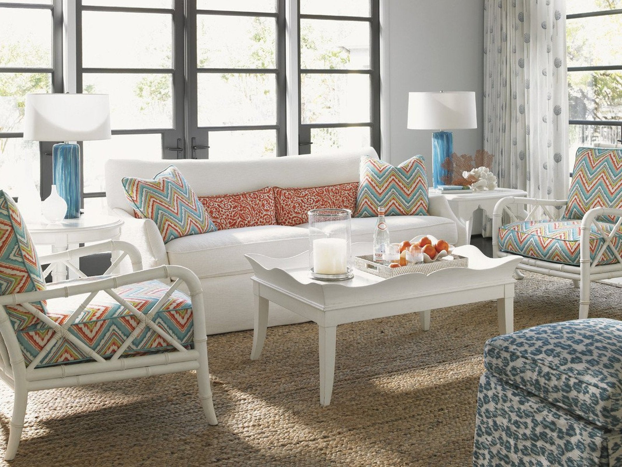 Tommy Bahama Home Ivory Key Crystal Caves Sofa