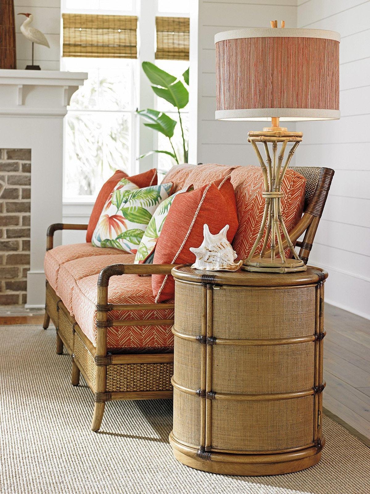 Tommy Bahama Home Twin Palms Cassada Drum Table