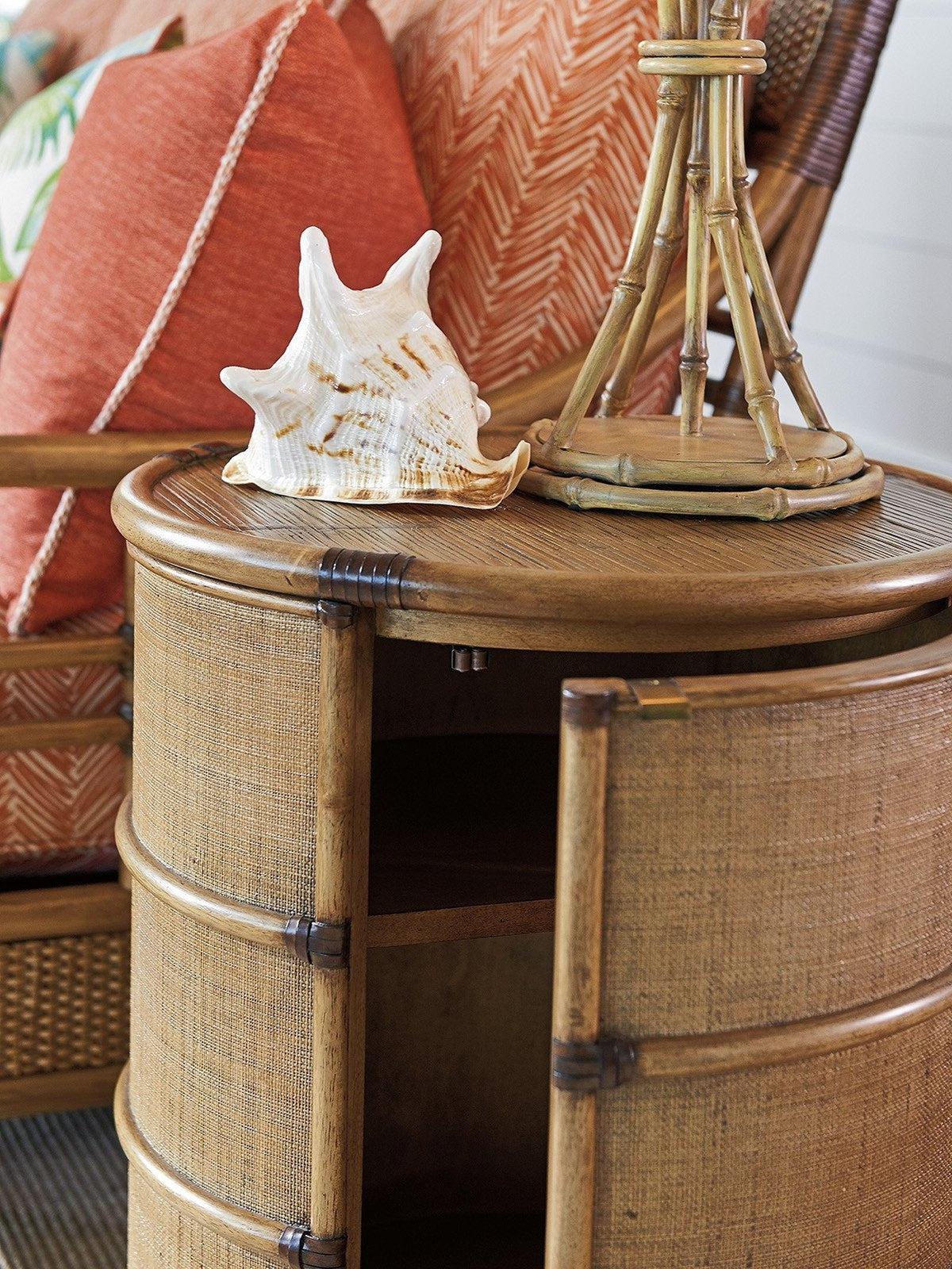 Tommy Bahama Home Twin Palms Cassada Drum Table