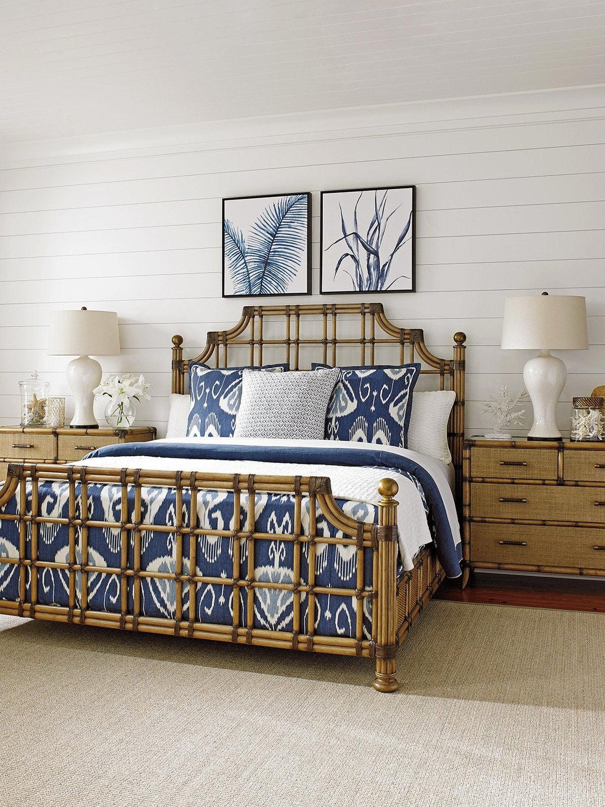 Tommy Bahama Home Twin Palms St. Kitts Rattan Bed