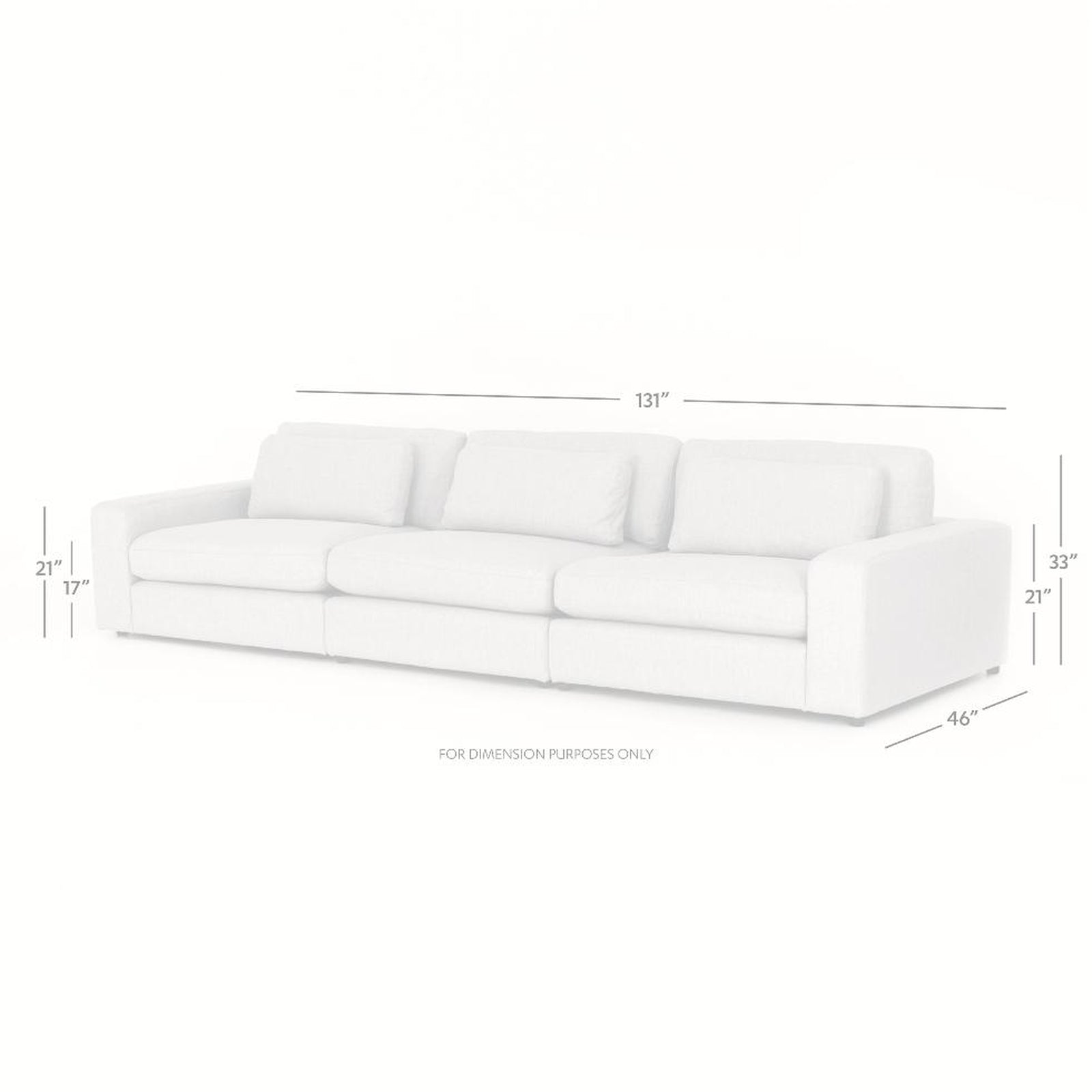 Four Hands Bloor 3 PC Sectional