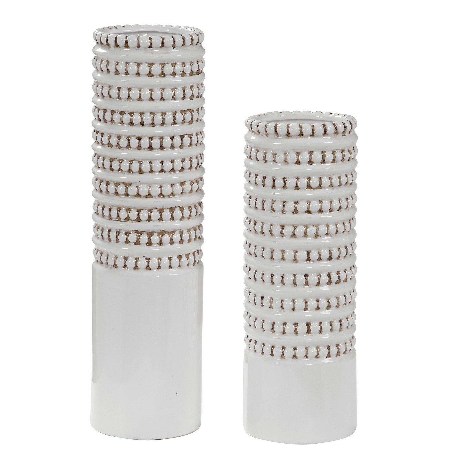 Uttermost Angelou White Vases - Set of 2