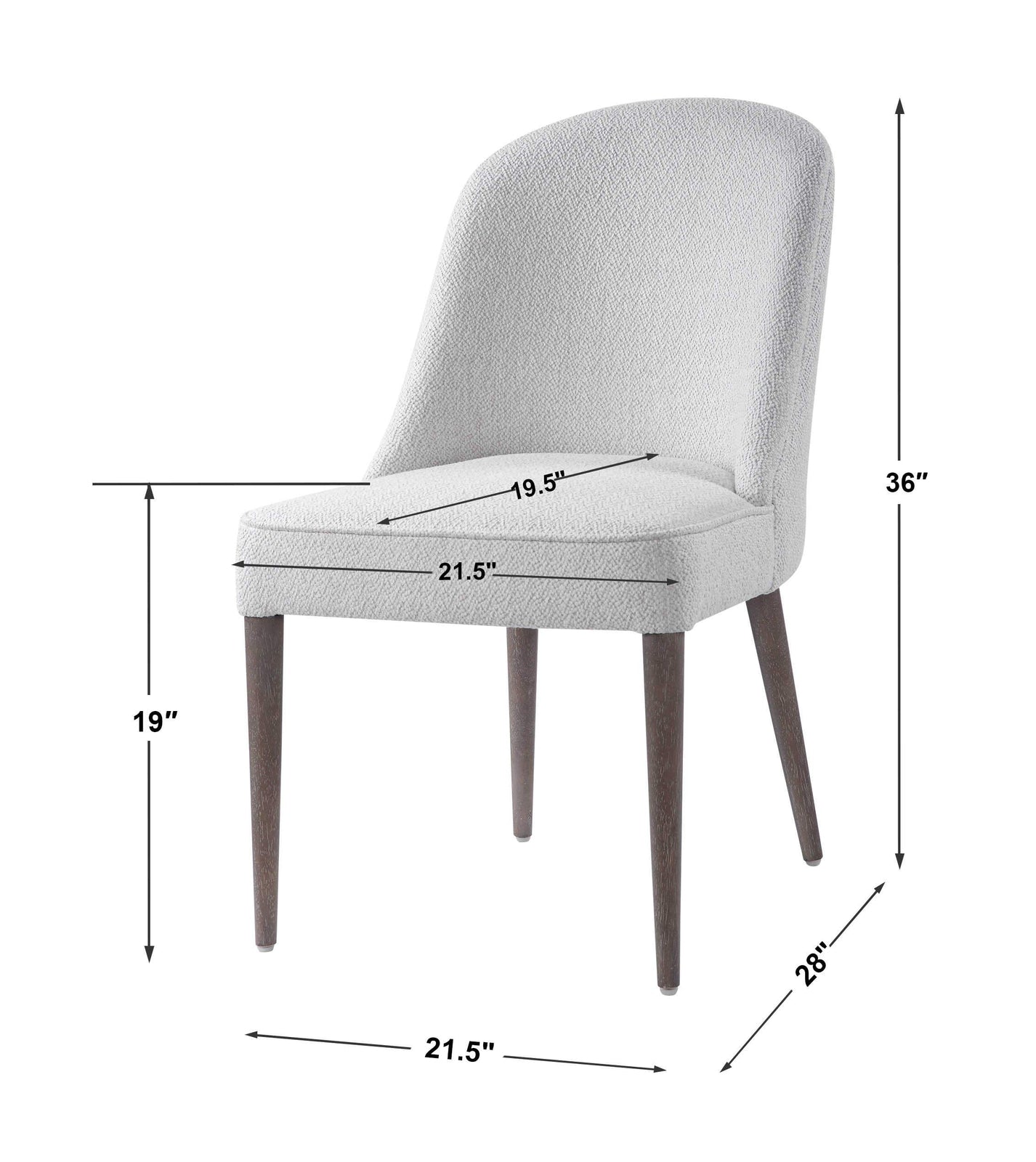 Uttermost Brie Armless Chair - Set of 2