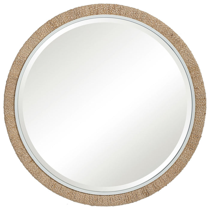 Uttermost Sailor's Knot Round Mirror, Small / White