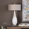 Uttermost Cardoni White Glass Table Lamp