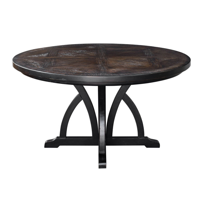 Uttermost Maiva Round Black Dining Table