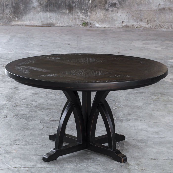 Uttermost Maiva Round Black Dining Table