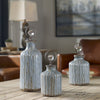 Uttermost Mathias Grey-Blue Vessels - Set of 3