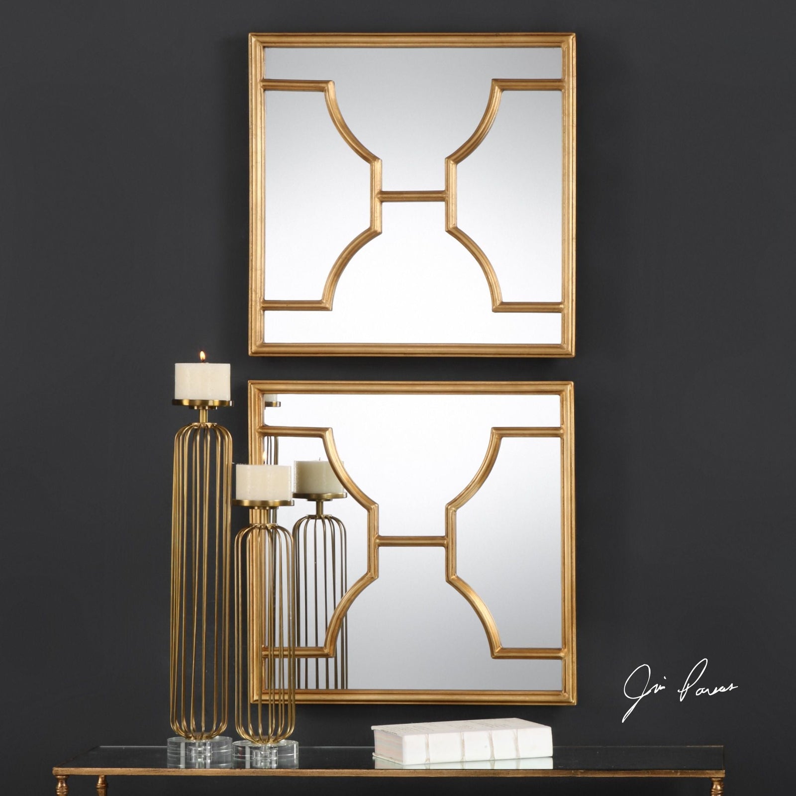 Uttermost Misa Gold Square Mirrors - Set of 2