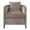 Uttermost Viaggio Gray Chenille Accent Chair