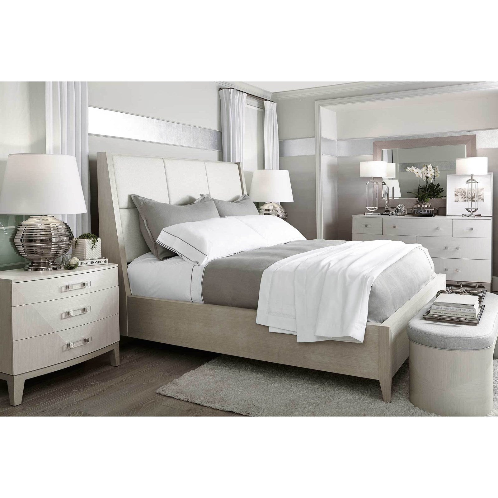 Bernhardt Axiom Upholstered Panel Bed 66