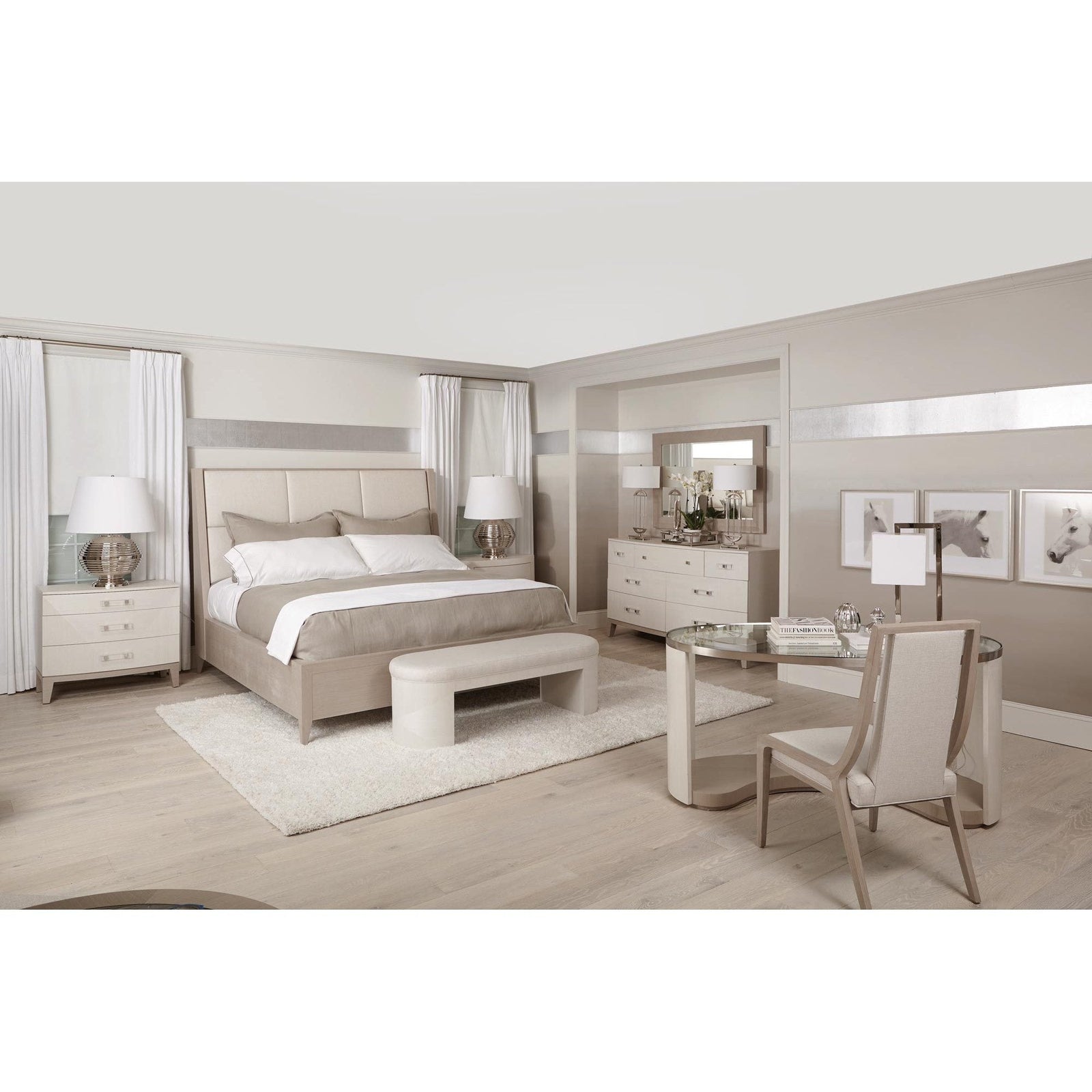 Bernhardt Axiom Upholstered Panel Bed 66